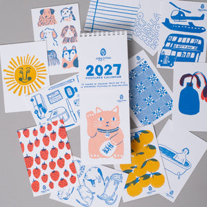 2027 Egg Press Letterpress Postcard Wall Calendar
