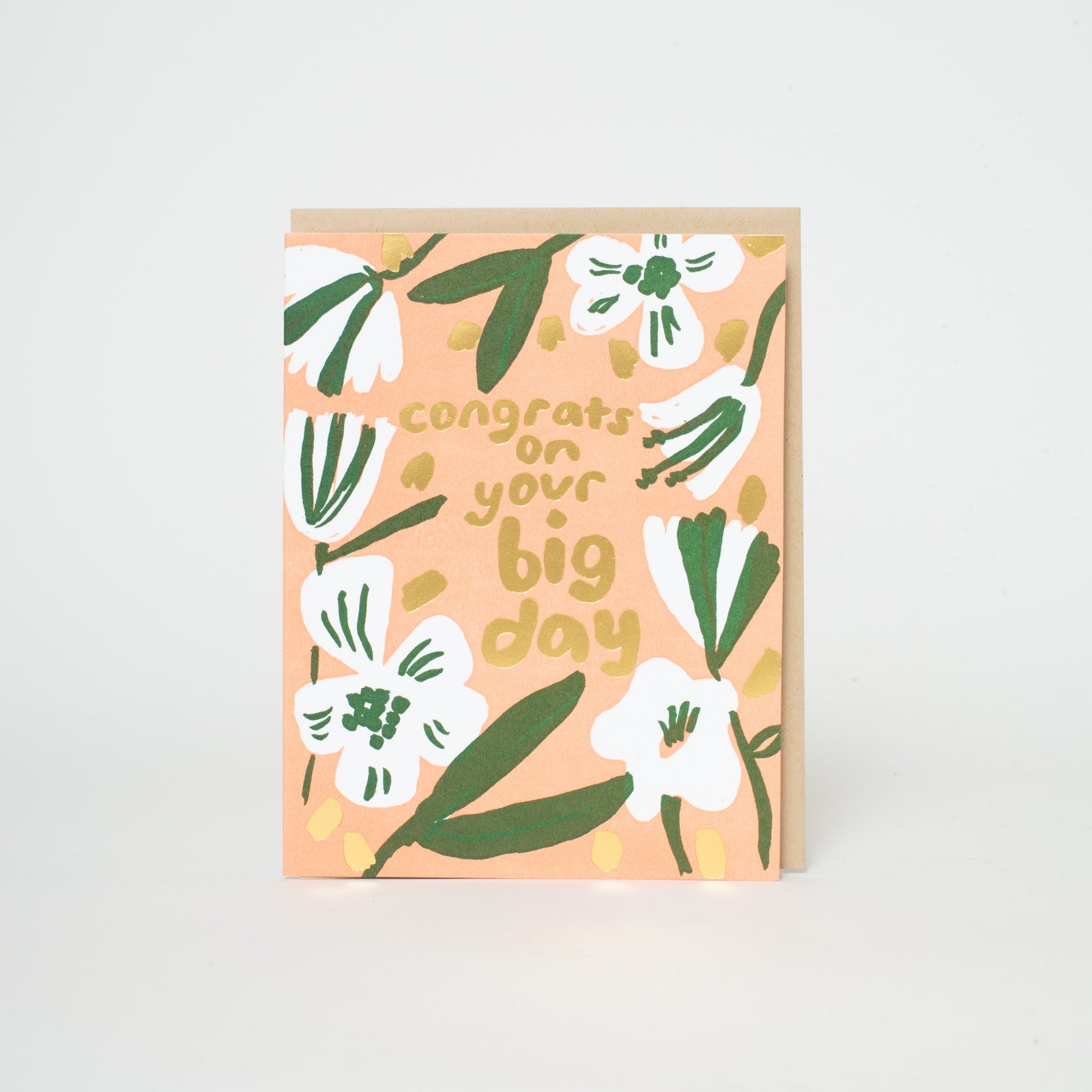 Big Day Wedding Congrats Letterpress Greeting Card
