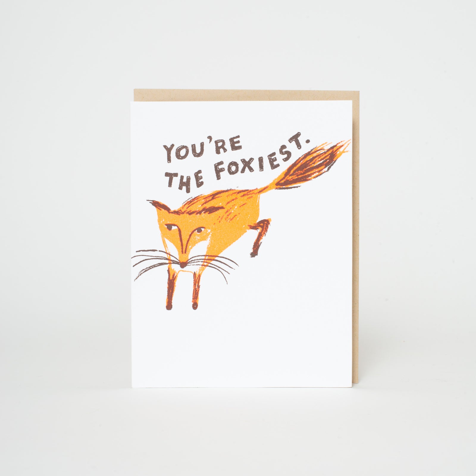 You're The Foxiest Love Letterpress Greeting Card