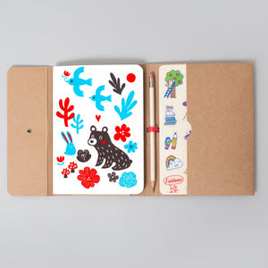 Foldeeo Notebook Folio Bear & Bunny B6 Size