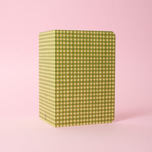 Small Green Gingham B6 Blank Notebook